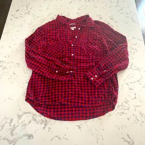 Target Merona red and blue plaid button shirt, size xl